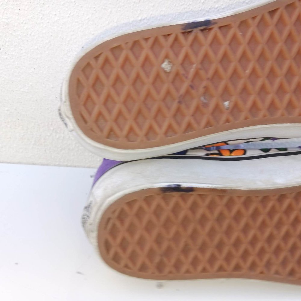 Vans Mens 7.5 Women's Size 9 Purple Rose Skater Board laced Shoes - Picture 9 of 11